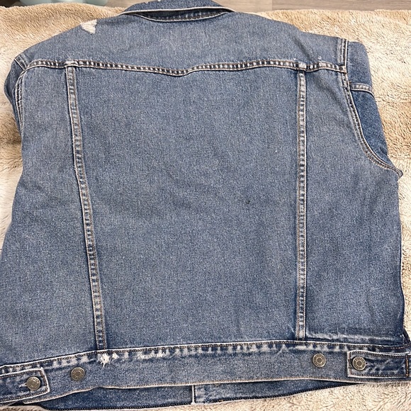 NWT GRLFRND Denim Kim Boyfriend Trucker Jacket medium - Picture 5 of 5
